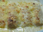 CANALONES DE GAMBAS Y PESCADO